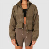 Custom Insulated Puffer Women's Yoga Jacket – Warm Winter Gym Jacket  with Logo