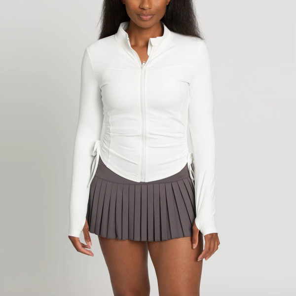 Custom Women’s Zip-Up Fitness Yoga Jacket – Yoga Training Activewear with Pockets