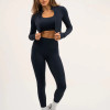 Custom Women's Yoga Crop Jacket – 4-Way Stretch Nylon Spandex Full Zip Fitness Tracksuit Top