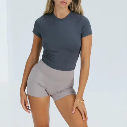 High Quality Slim Custom Women's Crop Top – OEM Short Active T-Shirt for Fitness & Training