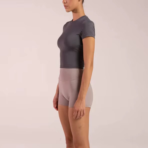High Quality Slim Custom Women's Crop Top – OEM Short Active T-Shirt for Fitness & Training