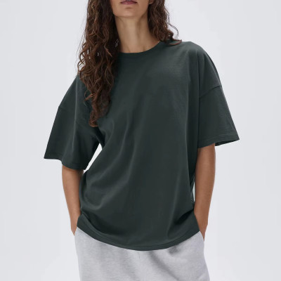 OEM Drop Shoulder Oversize Women's T-Shirt  – Casual Cotton Spandex Unisex Tee