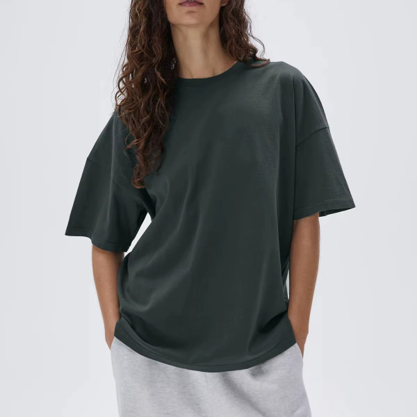 OEM Drop Shoulder Oversize Women's T-Shirt  – Casual Cotton Spandex Unisex Tee