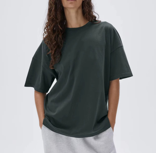 OEM Drop Shoulder Oversize Women's T-Shirt  – Casual Cotton Spandex Unisex Tee