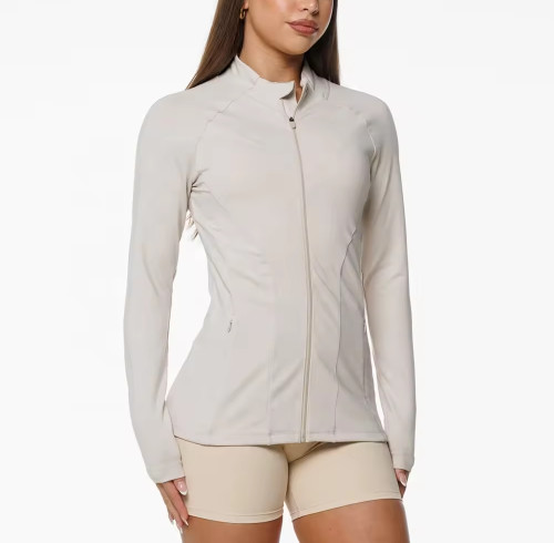 Custom Women's Running Jacket – Comfortable Fitness Zip-Up with Pockets for Workout