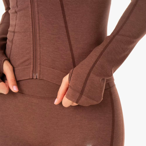 Women’s Slim Fit Gym Jacket – Sportswear Fitness Zip-Up with Pockets for Active Training