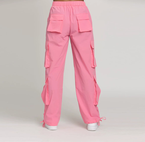 Custom Women’s Wide Leg Cargo Pants – Streetwear Multi-Pocket Trousers