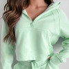 Women’s 2-Piece Set | Half-Zip Crop Hoodie & Long Sleeve Skirt | Casual Activewear Outfit
