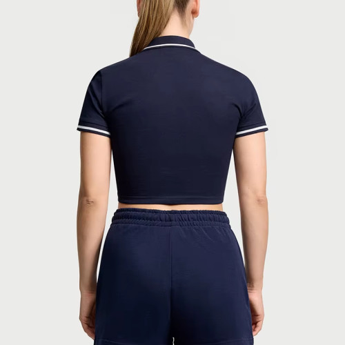Women’s Crop Polo Shirt | Pickleball & Tennis Wear | Breathable Fashion Golf Gym Top