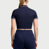Women’s Crop Polo Shirt | Pickleball & Tennis Wear | Breathable Fashion Golf Gym Top