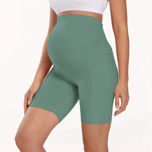 Women’s Maternity Yoga Shorts | High Waist Pocket Plus Size | Custom Logo Pregnancy Activewear