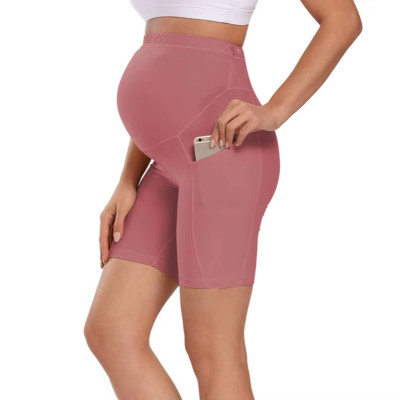 Women’s Maternity Yoga Shorts | High Waist Pocket Plus Size | Custom Logo Pregnancy Activewear