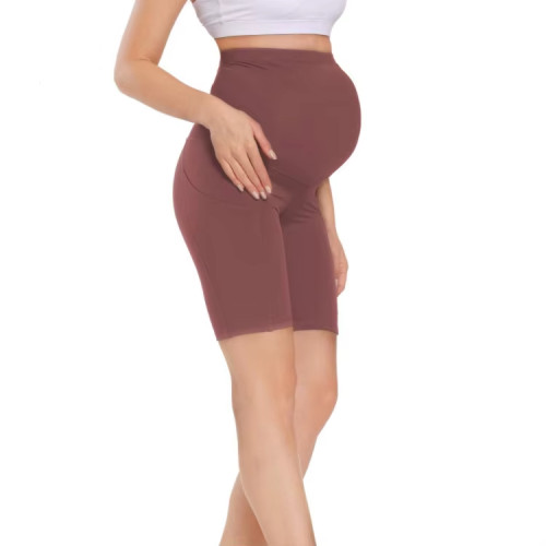Women’s Maternity Yoga Shorts | High Waist Pocket Plus Size | Custom Logo Pregnancy Activewear