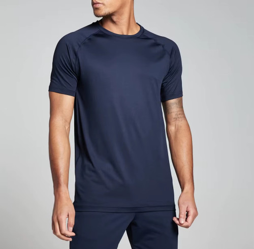Custom Men’s T-Shirt | Slim Fit Nylon Spandex Tee | Muscle Fit Crew Neck Wholesale Shirt