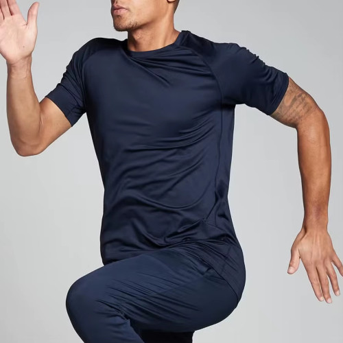 Custom Men’s T-Shirt | Slim Fit Nylon Spandex Tee | Muscle Fit Crew Neck Wholesale Shirt