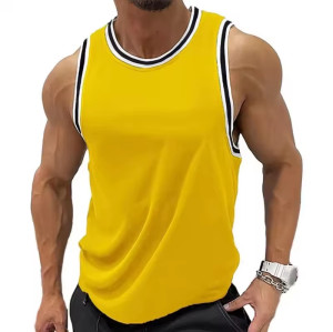 Men’s Sleeveless Tank Top | Summer Vintage Color Block Stringer | Casual Fitness Gym Workout Tee