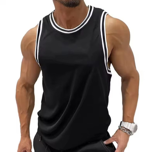 Men’s Sleeveless Tank Top | Summer Vintage Color Block Stringer | Casual Fitness Gym Workout Tee
