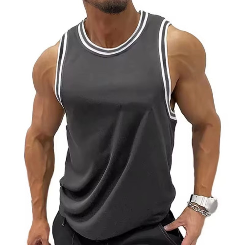 Men’s Sleeveless Tank Top | Summer Vintage Color Block Stringer | Casual Fitness Gym Workout Tee