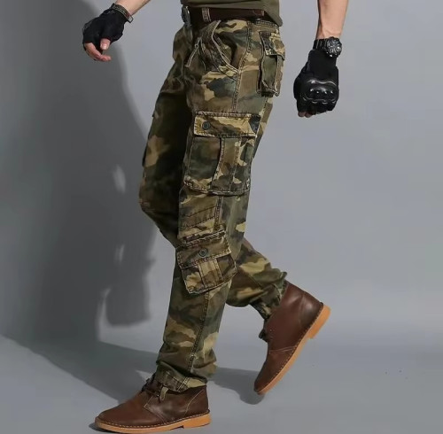 Custom Men’s Cargo Pants | Oversized Streetwear Joggers | Cotton Stretch Multi Pocket Stacked Pants