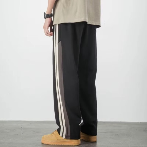 Custom Men’s Track Pants | Wide Straight Leg Joggers | Vintage Oversized Flared Side Stripe Trousers