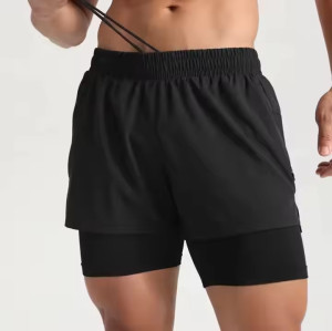 Custom Men's Gym Shorts  | Quick Dry Compression Liner | Drawstring Solid Sports Workout  Shorts