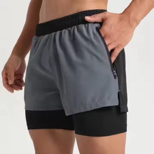 Custom Men's Gym Shorts  | Quick Dry Compression Liner | Drawstring Solid Sports Workout  Shorts