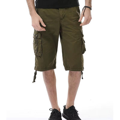 OEM Custom Men's Cargo Shorts | Full Elastic Waist | Loose Fit Drawstring Gym Wear Shorts