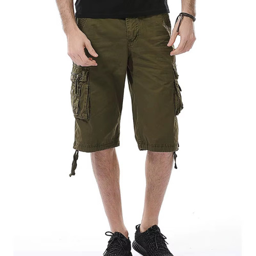 OEM Custom Men's Cargo Shorts | Full Elastic Waist | Loose Fit Drawstring Gym Wear Shorts