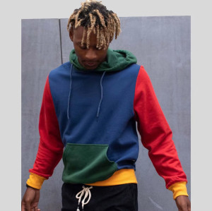 Custom Men's Hoodie | Color Block Streetwear Gymwear Pullover | Fashion Outerwear Sweatshirt