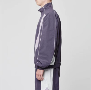 Custom Men's Nylon Jacket | Waterproof Zip Up Athletic Running Color Block Training Sportswear