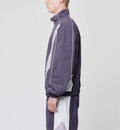 Custom Men's Nylon Jacket | Waterproof Zip Up Athletic Running Color Block Training Sportswear