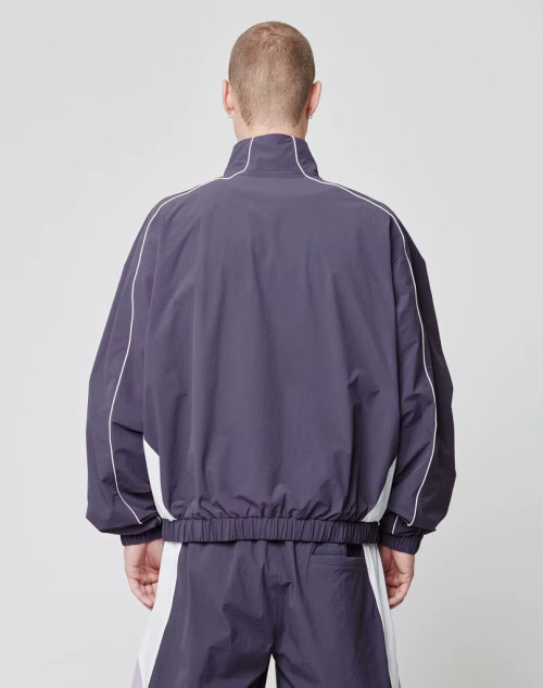 Custom Men's Nylon Jacket | Waterproof Zip Up Athletic Running Color Block Training Sportswear