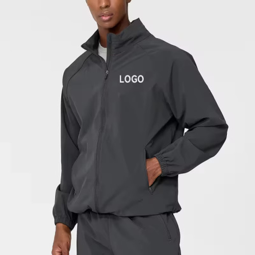 Custom Men's Waterproof Jacket  | Stand Collar Windbreaker | Anti-Static Outdoor Training Jacket