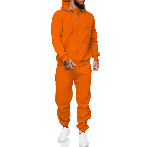 Custom Men’s Tracksuit |Slim Fit  Embroidery Hoodie & Sweatpants | Training Jogging Sweatsuit