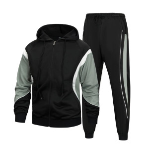 Custom Men’s Tracksuit Set | Athletic 2-Piece Jogging Sweatsuit | Full Zip Sportswear Outfit
