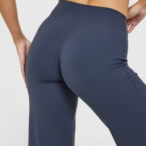 Custom True Blue Wide Leg Leggings | Straight Leg Bottoms for Yoga & Gym | Comfortable Activewear