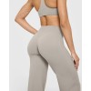 Custom Ash Grey Wide Leg Leggings | Straight Leg Bottoms for Wholesale | OEM Yoga & Gym Activewear