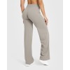 Custom Ash Grey Wide Leg Leggings | Straight Leg Bottoms for Wholesale | OEM Yoga & Gym Activewear