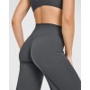 Custom Coal Wide Leg Leggings | Straight Leg Bottoms for Wholesale | OEM Yoga & Gym Activewear