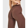 Custom Espresso Brown Wide Leg Leggings | Straight Leg Bottoms for Wholesale | OEM Yoga & Gym Activewear