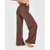 Custom Espresso Brown Wide Leg Leggings | Straight Leg Bottoms for Wholesale | OEM Yoga & Gym Activewear