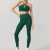 Custom High Waist Compression Workout Tights | Dark Green Women’s Sports Leggings