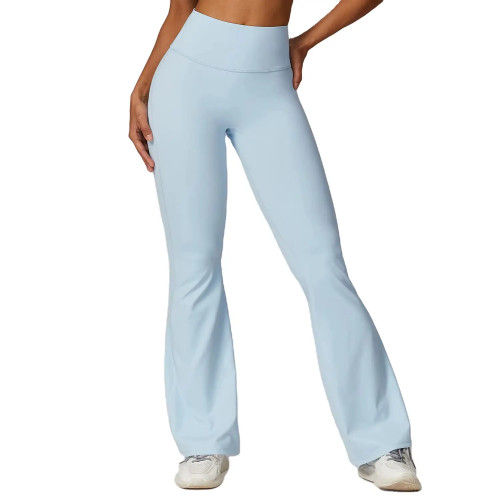 Custom Women's High Waist Scrunch Butt Flare Yoga Pants | Nylon Spandex Gym Leggings