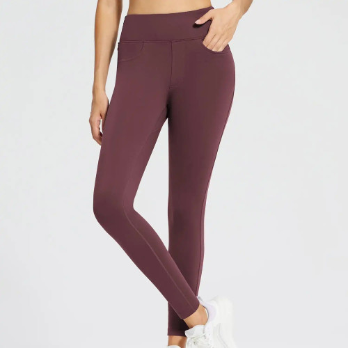 Custom Women’s Crossover Waist Gym Leggings | 4-Way Stretch High Quality Workout Pants