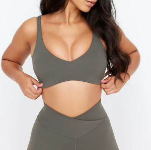 Custom High Impact Brushed Sports Bra | 4-Way Stretch Moisture-Wicking Padded Yoga Bra