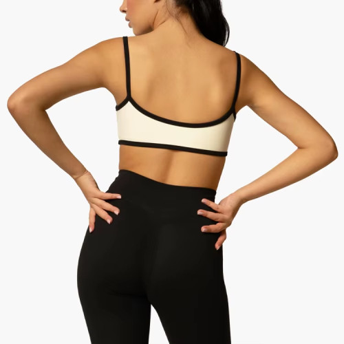 Custom Color Contrast Seamless Sports Bra | High Stretch Quick-Dry Yoga Bra with Padding
