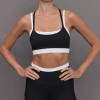 Custom Double Layer Contrast Sports Bra | Stylish Classic Gym Fitness Bra for Women