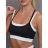 Custom Double Layer Contrast Sports Bra | Stylish Classic Gym Fitness Bra for Women