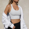 Custom High Elasticity Gym Bra | Ultra Soft Sweat-Wicking Yoga Tank with Rib Detail