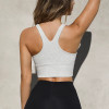 Custom High Elasticity Gym Bra | Ultra Soft Sweat-Wicking Yoga Tank with Rib Detail